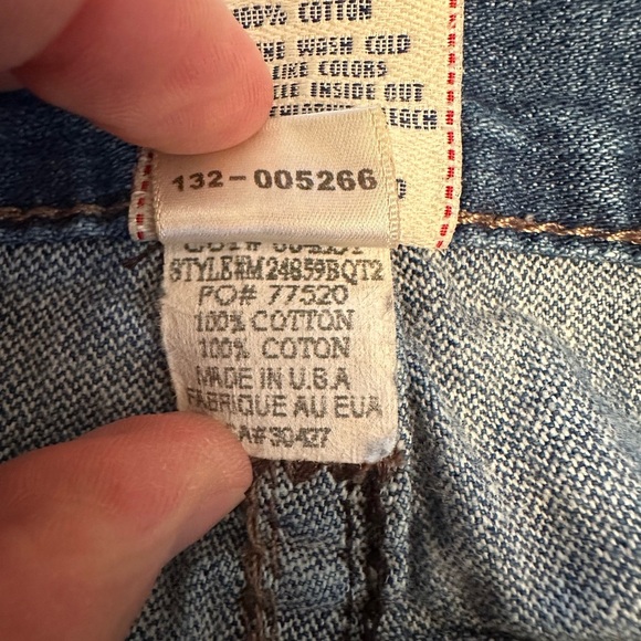 True Religion Jeans Men’s 40x31 Blue Straight Leg Thick Stitch Ricky Big QT Flap - Picture 6 of 11